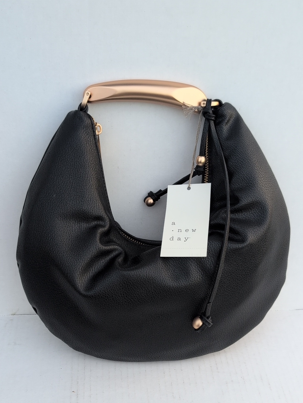 a new Day Black Shoulder Bag with Gold-Tone Top Handle